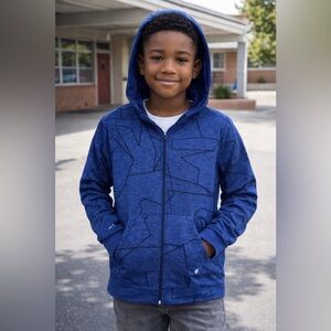 Xersion Boys Blue/Black Zip-Front X-Large Hoodie